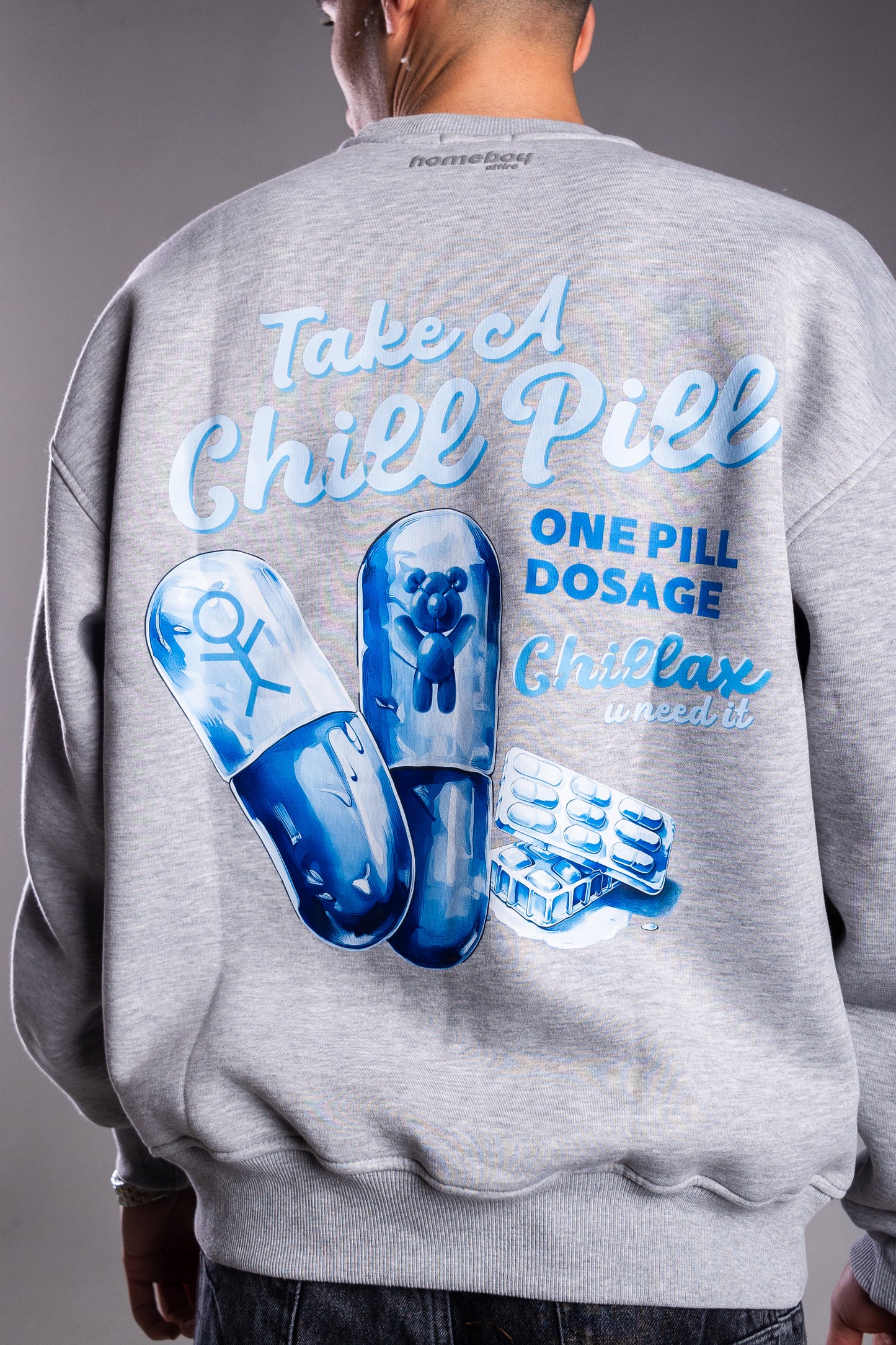 HOMEBOY TEDDY CHILL PILL CLOUD CREWNECK