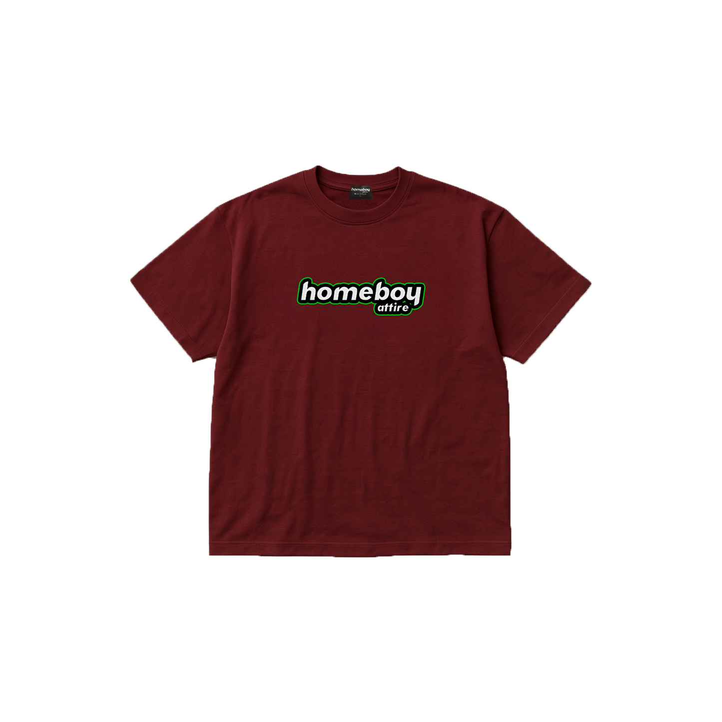 BURGUNDY PUFF LOGO TEE