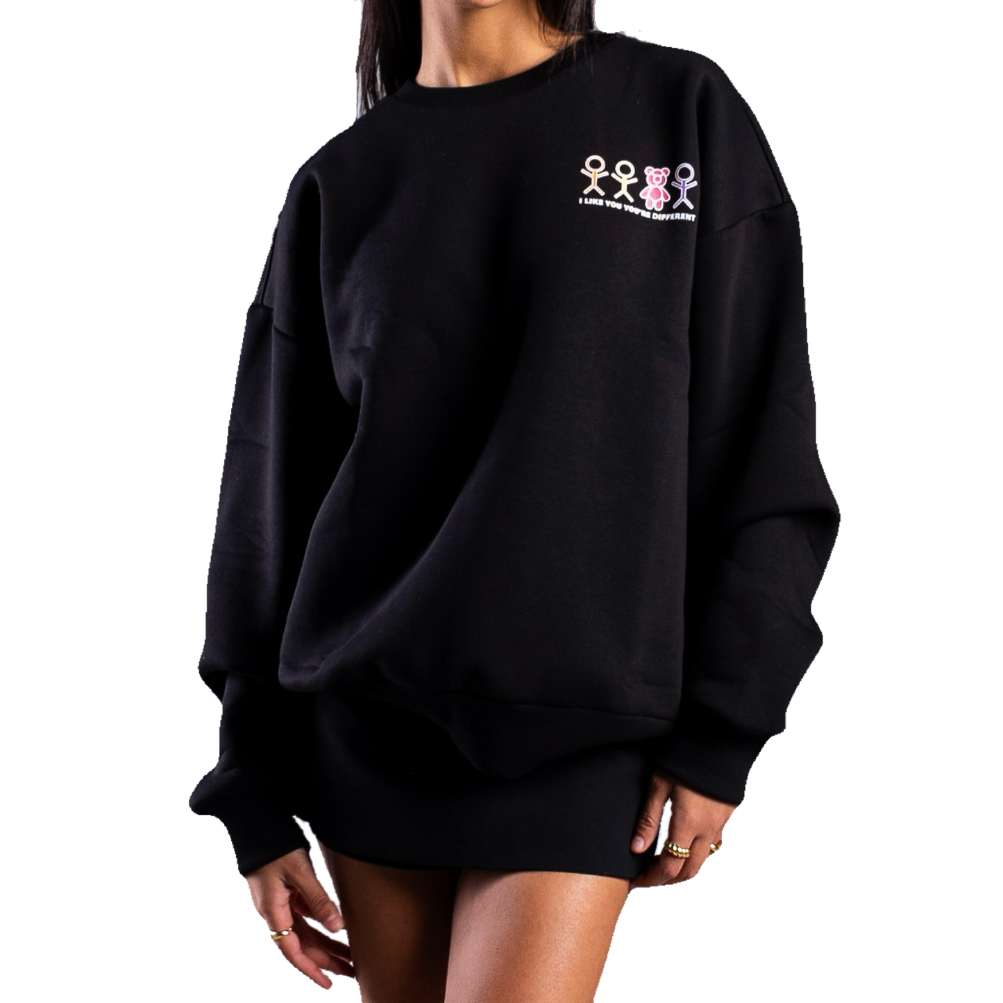 HOMEBOY TEDDY DIFFERENT BLACK CREWNECK