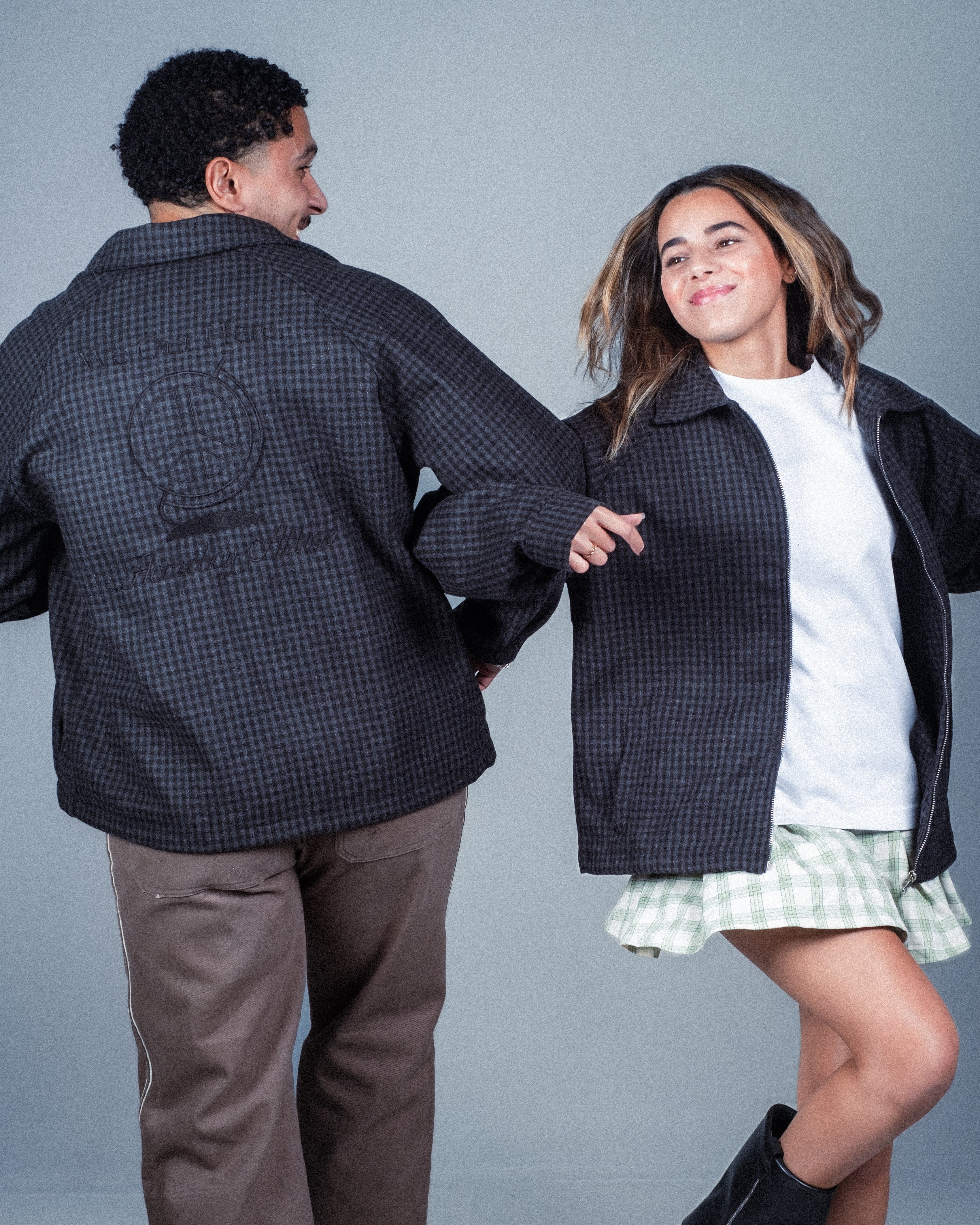 BLACKOUT CHECKERED JACKET