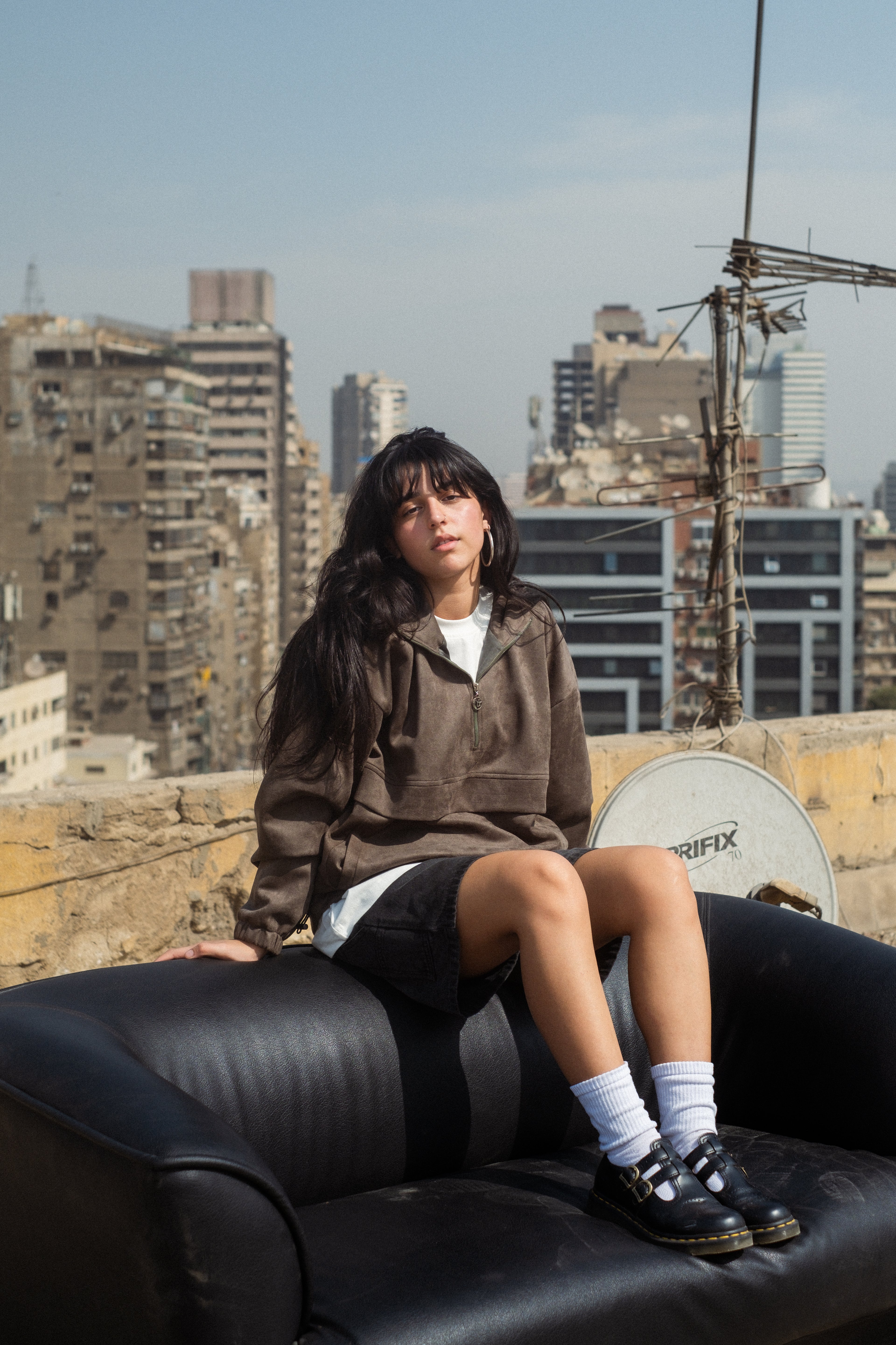 OLIVE SUEDE WINDBREAKER