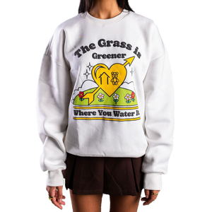 HOMEBOY TEDDY GRASS IS GREENER SALT CREWNECK