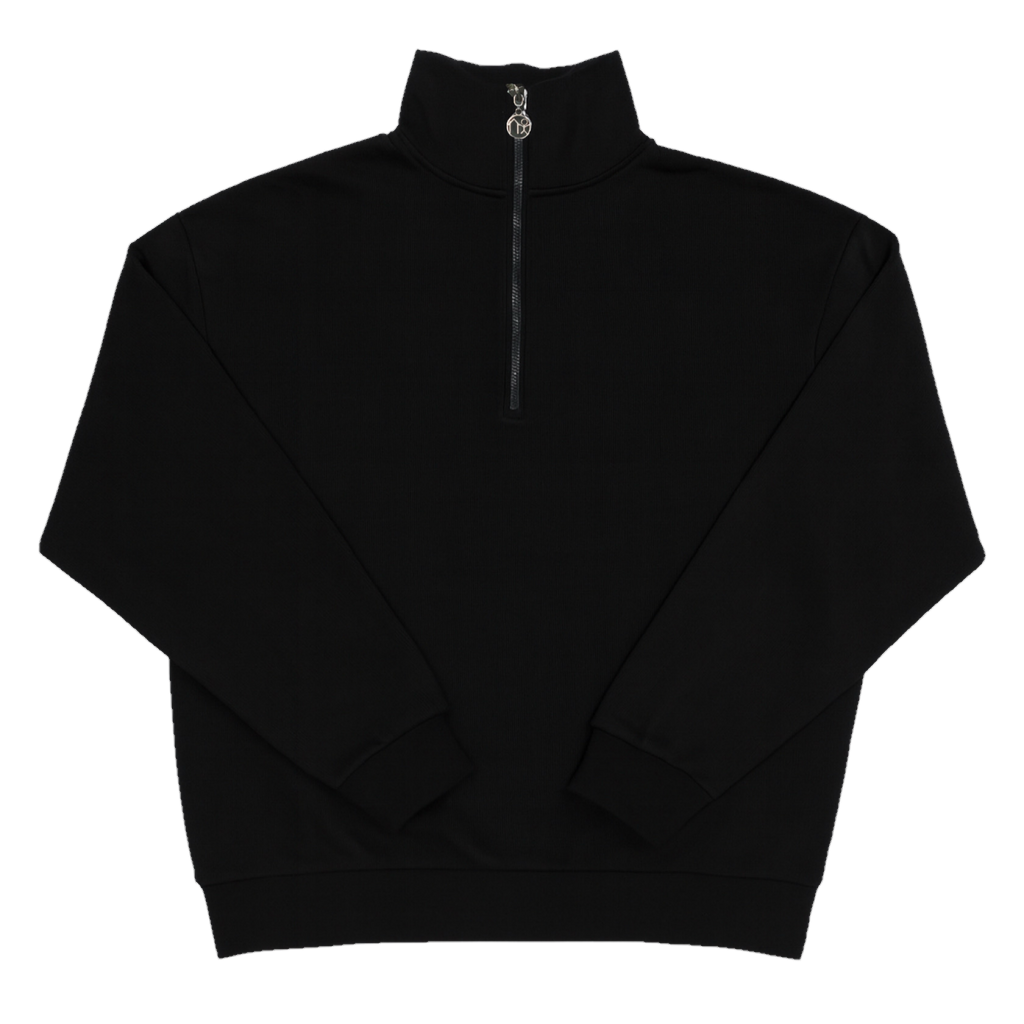 PEPPER CASHMERE QUARTER-ZIP SWEATER