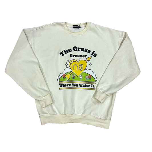 HOMEBOY TEDDY GRASS IS GREENER SALT CREWNECK