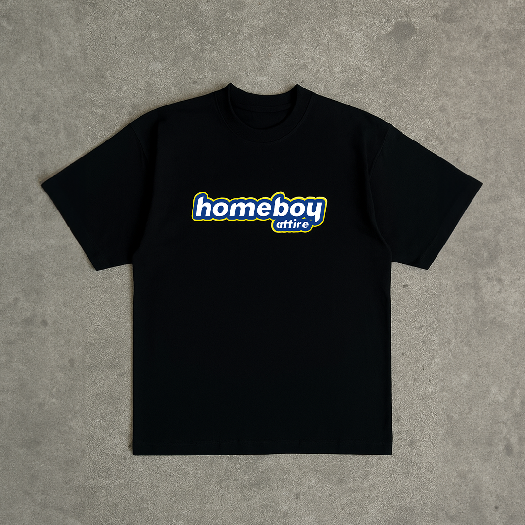 BLACK PUFF LOGO TEE