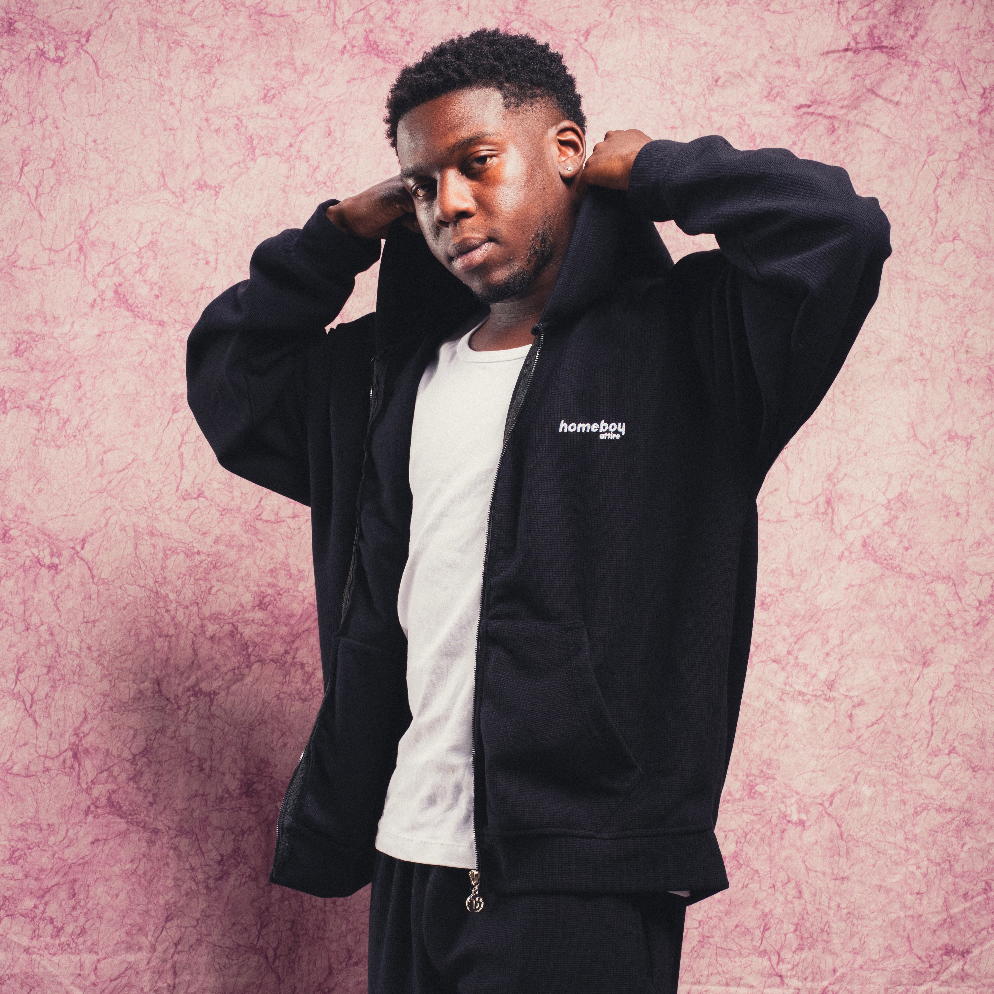 OG BLACKBERRY WAFFLE ZIP-UP HOODIE