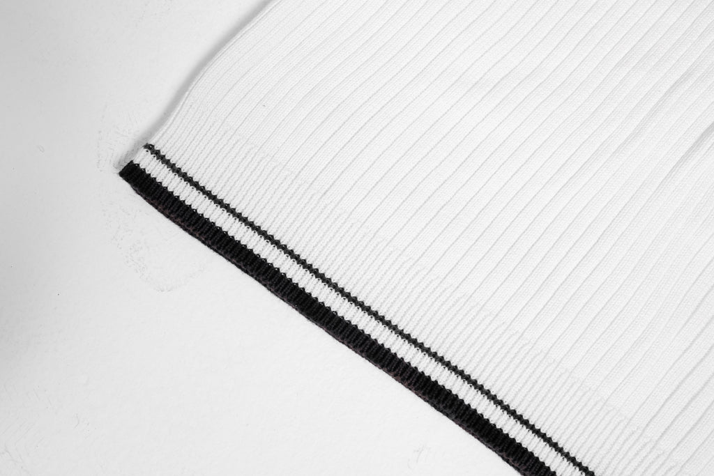 OFF-WHITE KNIT SLEEVELESS JUMPER