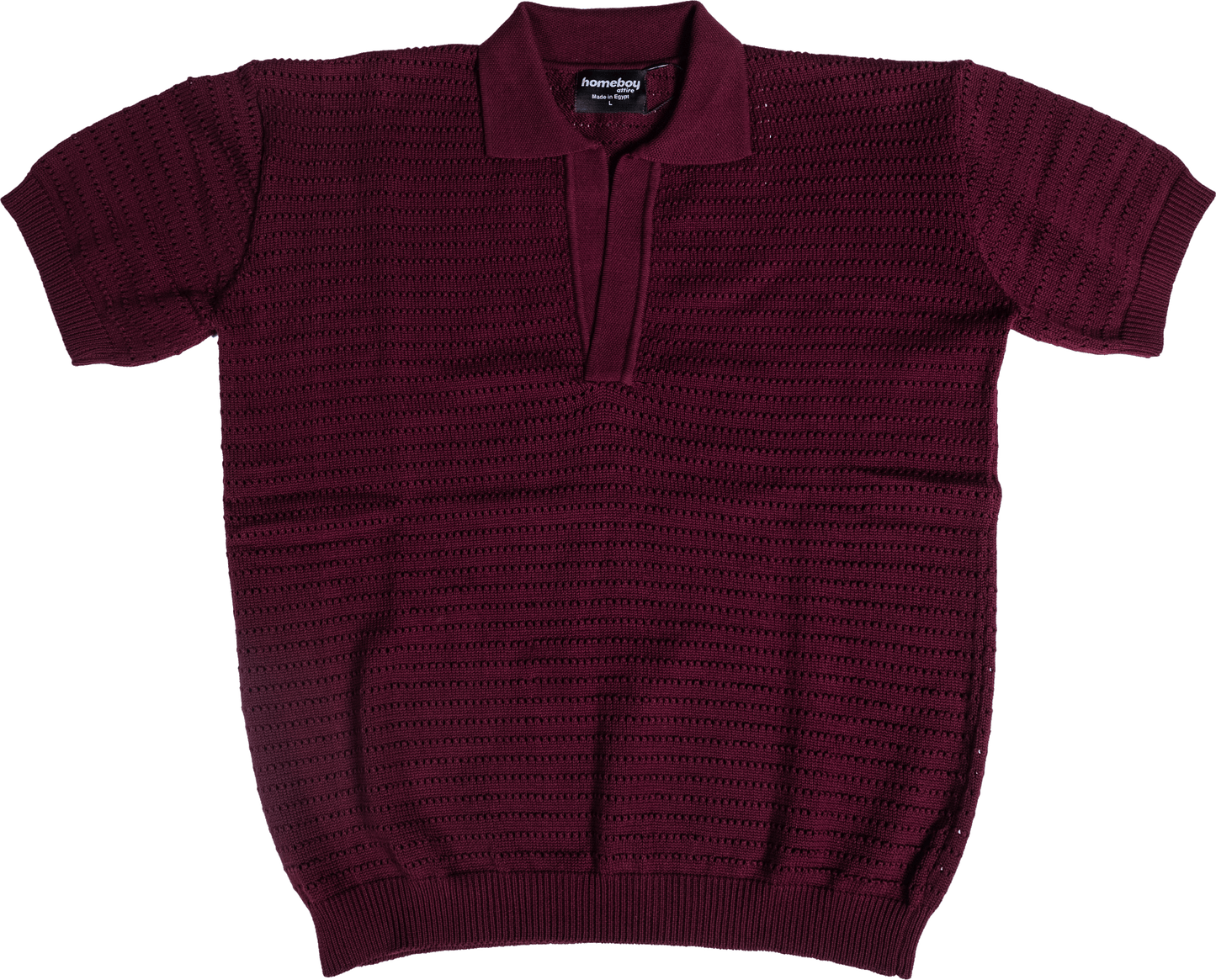 BURGUNDY KNIT POLO