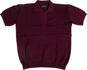 BURGUNDY KNIT POLO