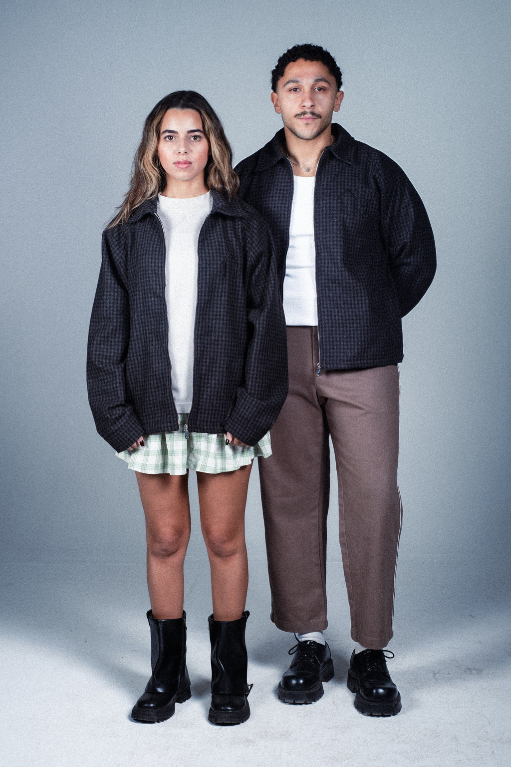 BLACKOUT CHECKERED JACKET