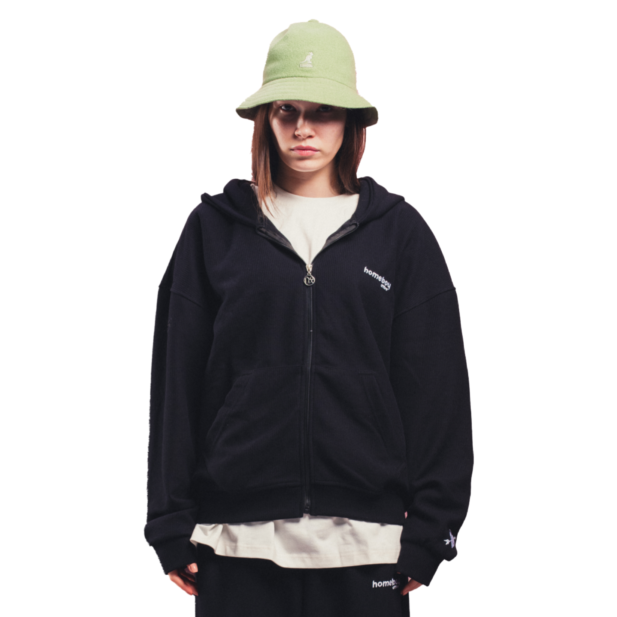 OG BLACKBERRY WAFFLE ZIP-UP HOODIE