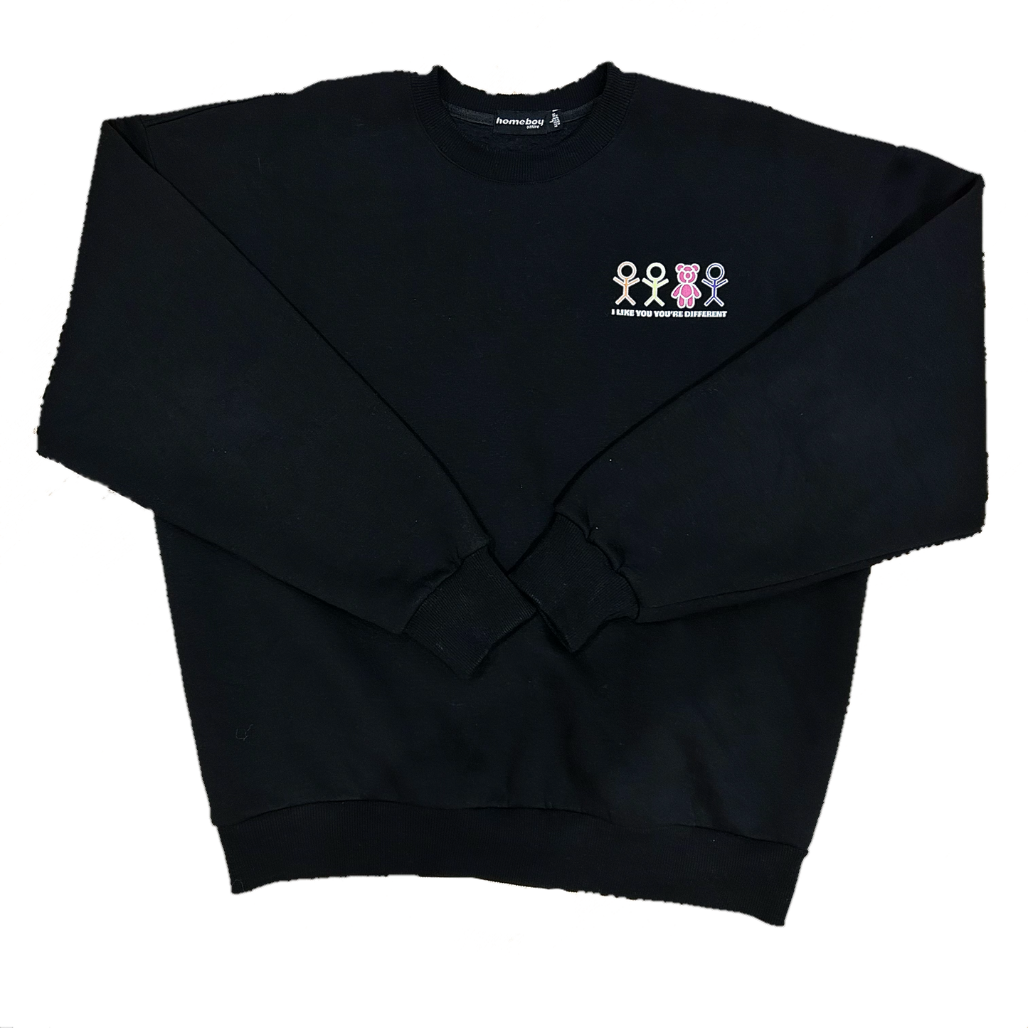 HOMEBOY TEDDY DIFFERENT BLACK CREWNECK