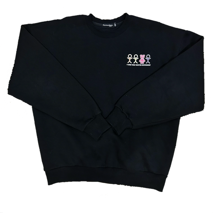 HOMEBOY TEDDY DIFFERENT BLACK CREWNECK