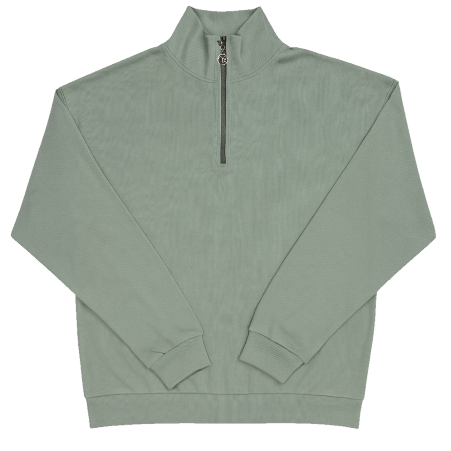 MINT CASHMERE QUARTER-ZIP SWEATER