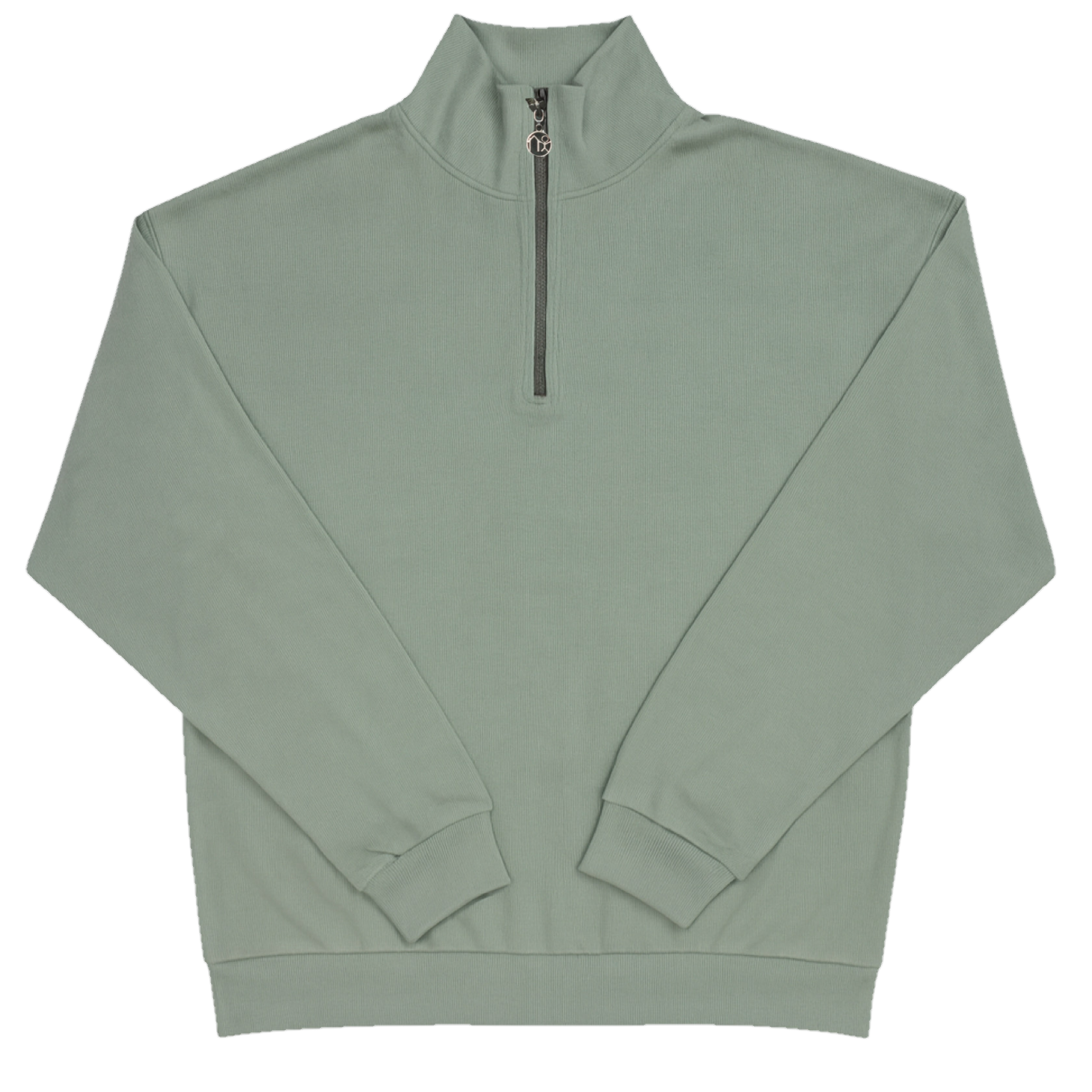 MINT CASHMERE QUARTER-ZIP SWEATER