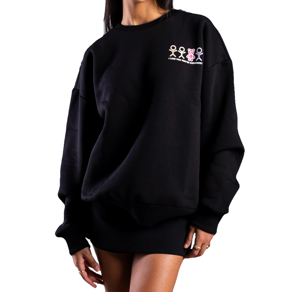 HOMEBOY TEDDY DIFFERENT BLACK CREWNECK