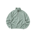 MINT CASHMERE QUARTER-ZIP SWEATER