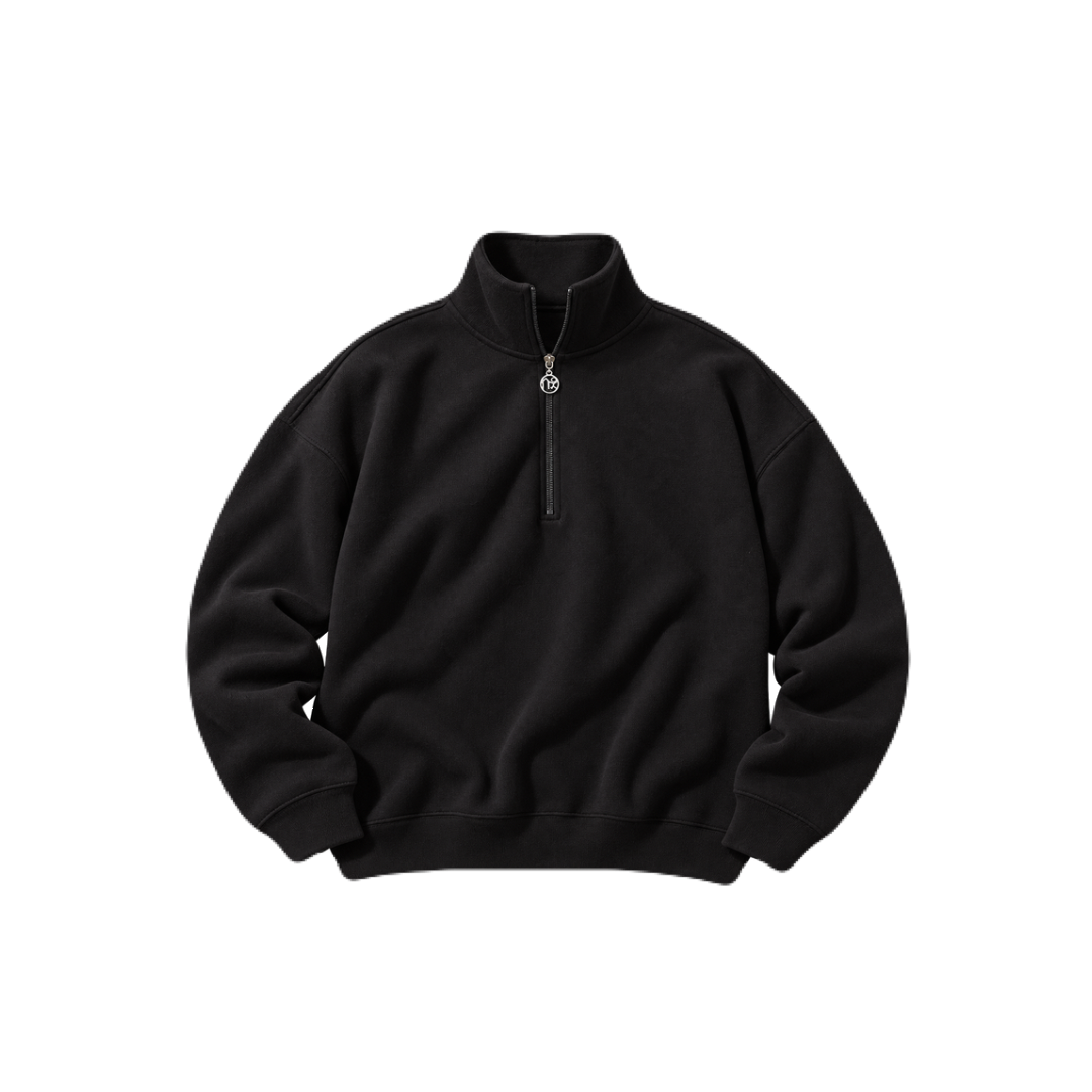 PEPPER CASHMERE QUARTER-ZIP SWEATER