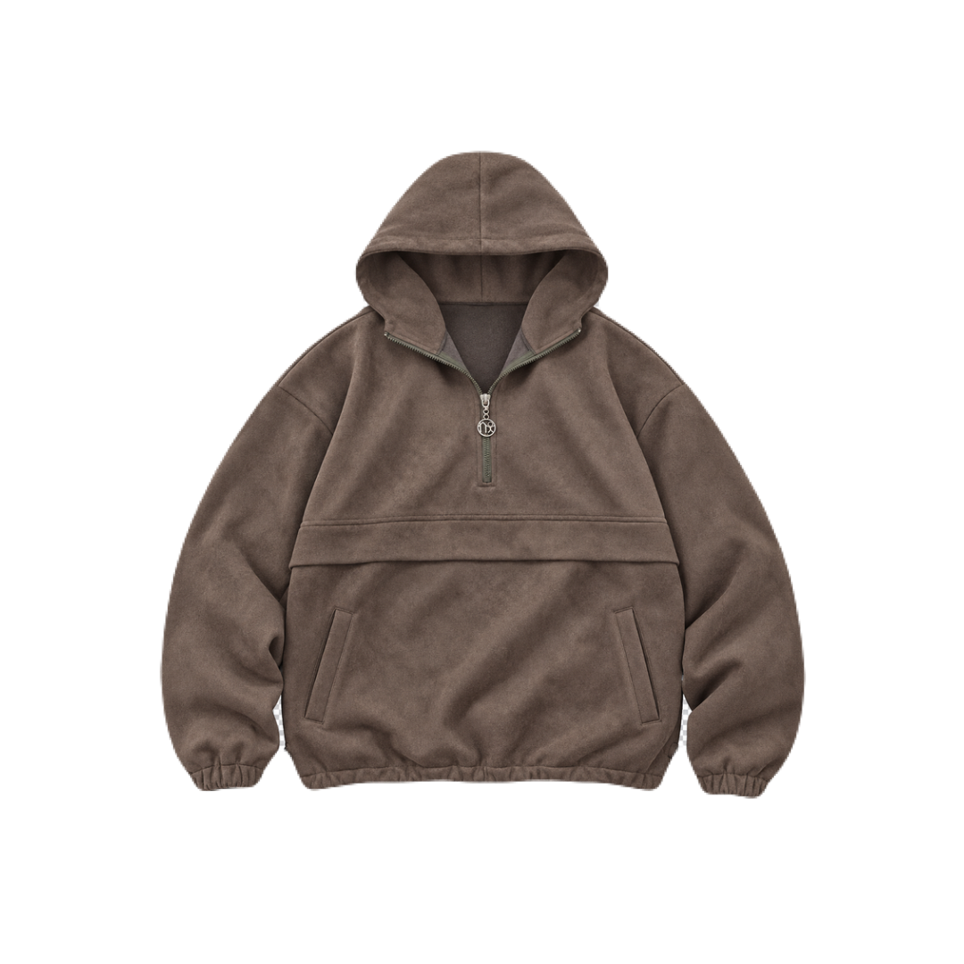 OLIVE SUEDE WINDBREAKER