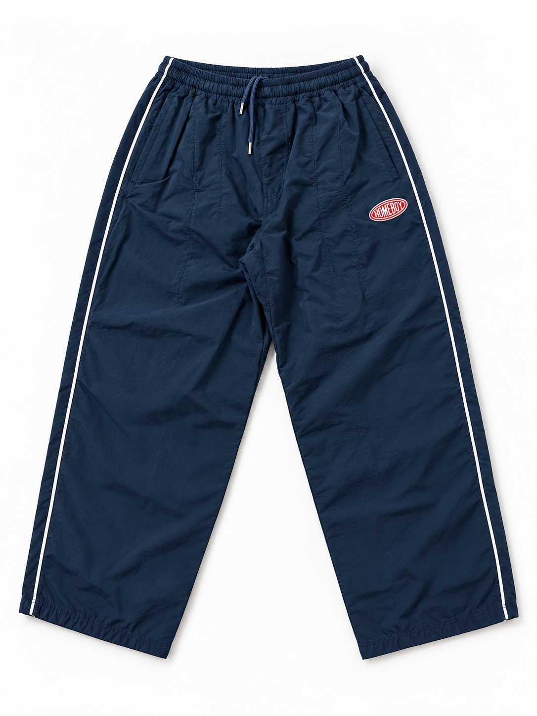NAVY WATERPROOF TRACK PANTS