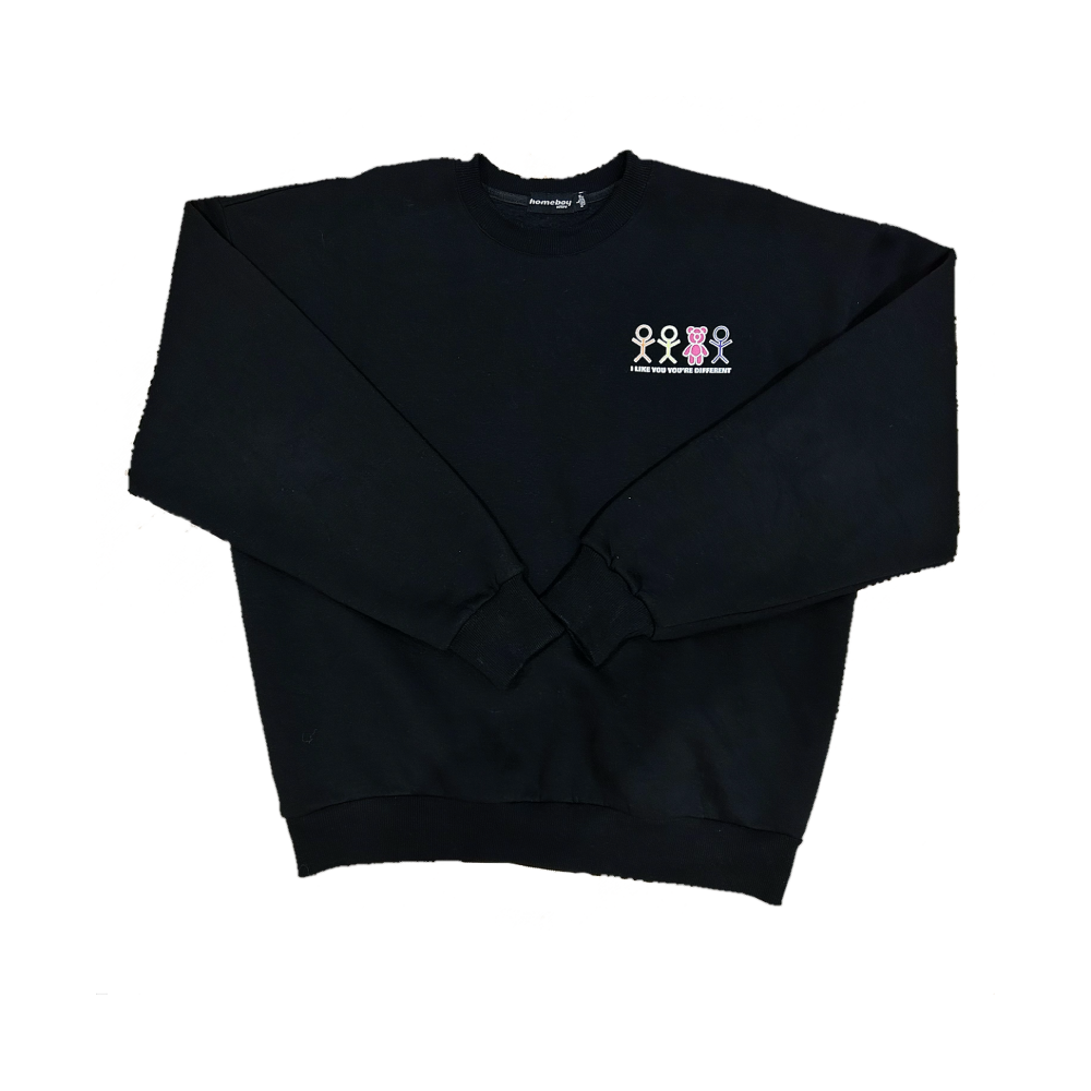 HOMEBOY TEDDY DIFFERENT BLACK CREWNECK