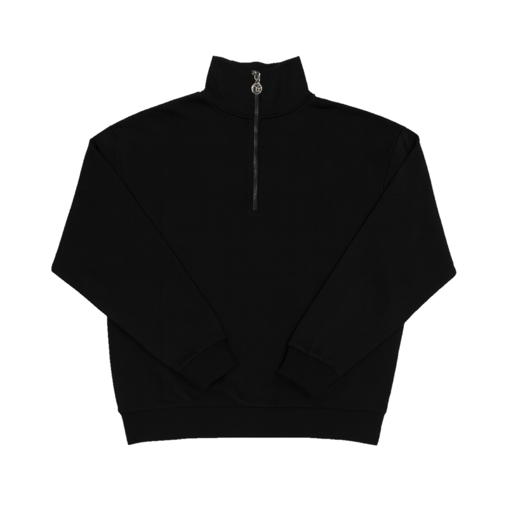 PEPPER CASHMERE QUARTER-ZIP SWEATER