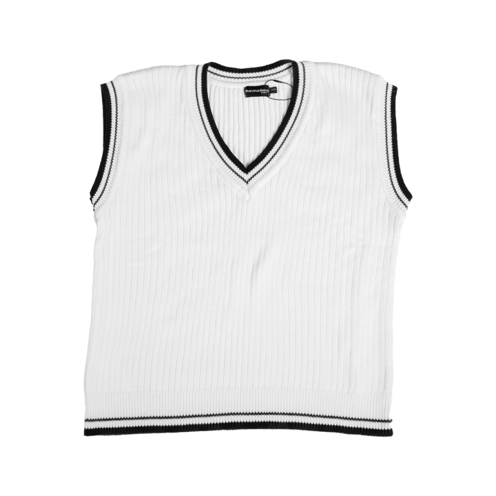 OFF-WHITE KNIT SLEEVELESS JUMPER